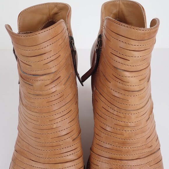 Paul Green Malibu Womens US 7.5 UK 5 Shoe Brown Leather Side Zip Ankle Bootie - Picture 6 of 13